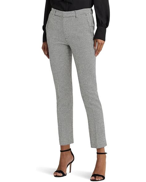 Houndstooth Flannel Cropped Trousers 